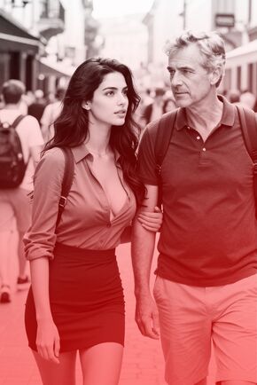 Mädchen vom Land in der Stadt